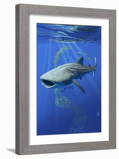 Whale Shark-Lantern Press-Framed Art Print