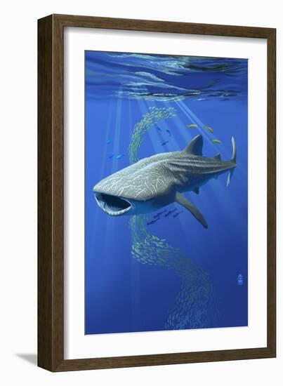 Whale Shark-Lantern Press-Framed Premium Giclee Print