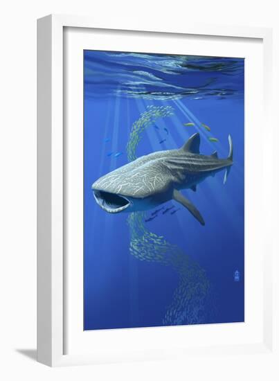 Whale Shark-Lantern Press-Framed Premium Giclee Print
