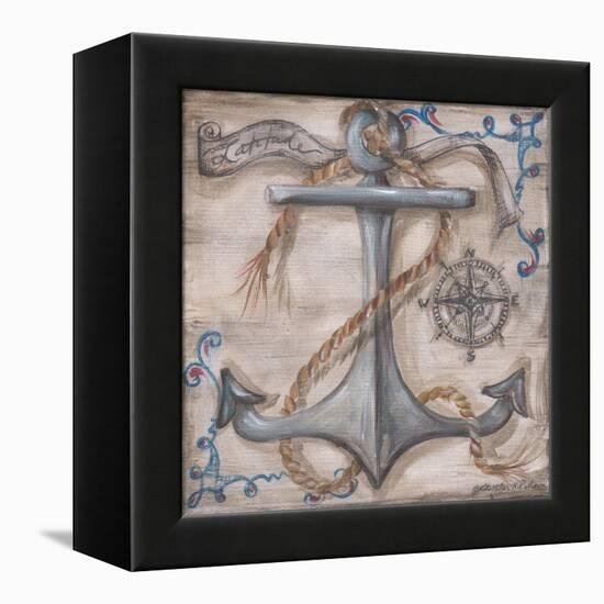 Whale Watch Anchor-Kate McRostie-Framed Stretched Canvas