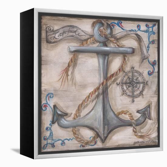 Whale Watch Anchor-Kate McRostie-Framed Stretched Canvas