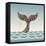 Whale Waving Hello with it's Tail-Cyborgwitch-Framed Stretched Canvas