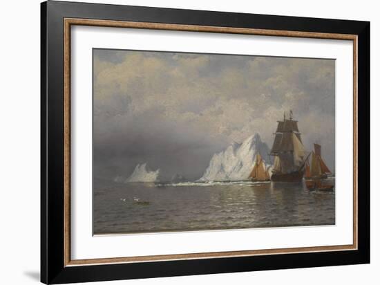 Whaler and Fishing Vessels Near the Coast of Labrador, C.1880-William Bradford-Framed Giclee Print