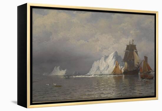 Whaler and Fishing Vessels Near the Coast of Labrador, C.1880-William Bradford-Framed Premier Image Canvas