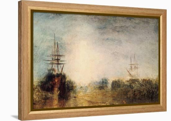 Whalers (Boiling Blubbe) Entangled in Flaw Ice, Endeavouring to Extricate Themselves, 1846-JMW Turner-Framed Premier Image Canvas