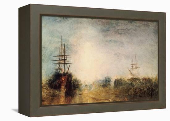 Whalers (Boiling Blubbe) Entangled in Flaw Ice, Endeavouring to Extricate Themselves, 1846-JMW Turner-Framed Premier Image Canvas