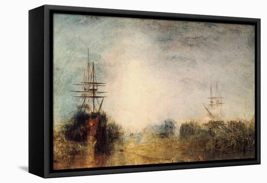 Whalers (Boiling Blubbe) Entangled in Flaw Ice, Endeavouring to Extricate Themselves, 1846-JMW Turner-Framed Premier Image Canvas