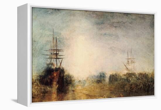 Whalers (Boiling Blubbe) Entangled in Flaw Ice, Endeavouring to Extricate Themselves, 1846-JMW Turner-Framed Premier Image Canvas