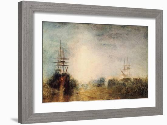 Whalers (Boiling Blubbe) Entangled in Flaw Ice, Endeavouring to Extricate Themselves, 1846-JMW Turner-Framed Giclee Print