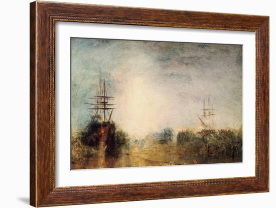 Whalers (Boiling Blubbe) Entangled in Flaw Ice, Endeavouring to Extricate Themselves, 1846-JMW Turner-Framed Giclee Print