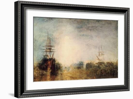 Whalers (Boiling Blubbe) Entangled in Flaw Ice, Endeavouring to Extricate Themselves, 1846-JMW Turner-Framed Giclee Print