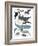 Whales in Hats-Hanna Melin-Framed Giclee Print