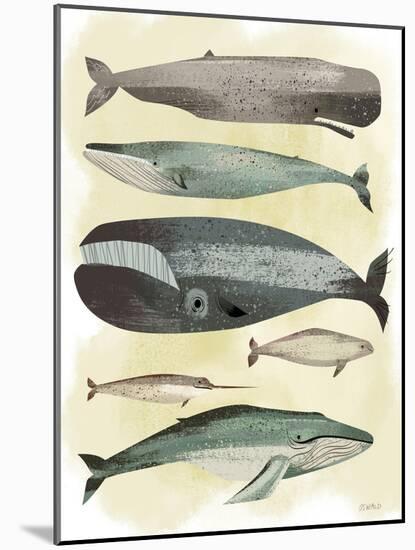 Whales-Pete Oswald-Mounted Art Print