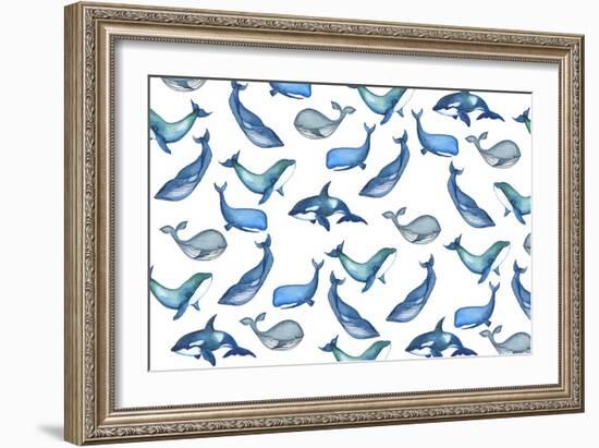 Whales-Elizabeth Rider-Framed Giclee Print