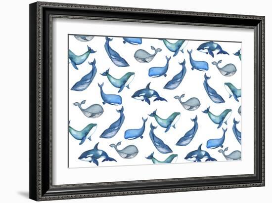 Whales-Elizabeth Rider-Framed Giclee Print