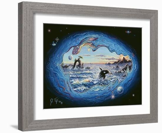 Whales-Jeff Tift-Framed Giclee Print