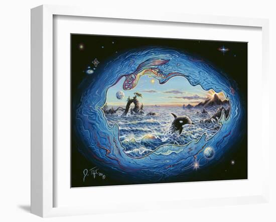 Whales-Jeff Tift-Framed Giclee Print