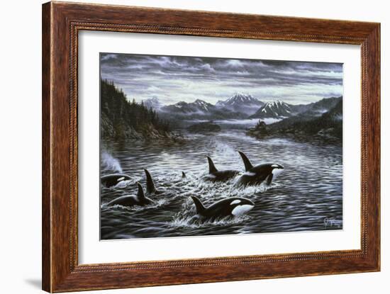 Whales-Jeff Tift-Framed Premium Giclee Print