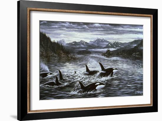 Whales-Jeff Tift-Framed Premium Giclee Print