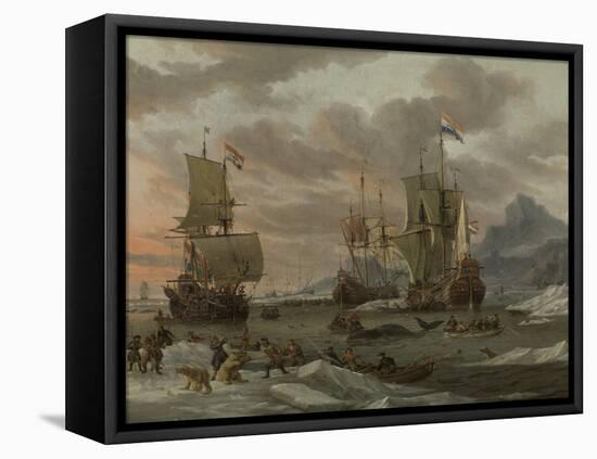 Whaling Grounds in the Arctic Ocean, 1665-Abraham Storck-Framed Premier Image Canvas