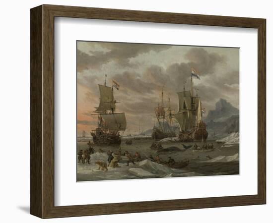 Whaling Grounds in the Arctic Ocean, 1665-Abraham Storck-Framed Giclee Print