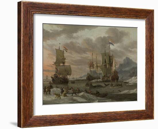 Whaling Grounds in the Arctic Ocean, 1665-Abraham Storck-Framed Giclee Print