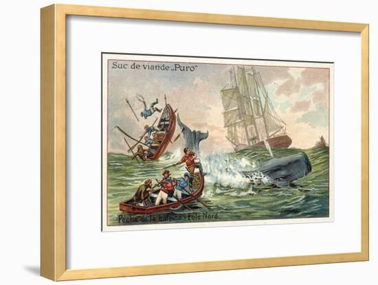 Whaling in the Arctic-null-Framed Giclee Print
