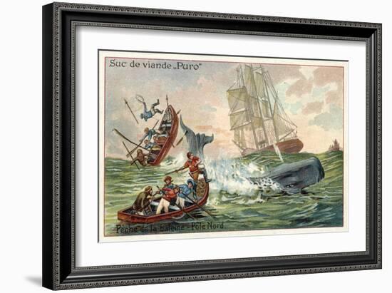 Whaling in the Arctic-null-Framed Giclee Print