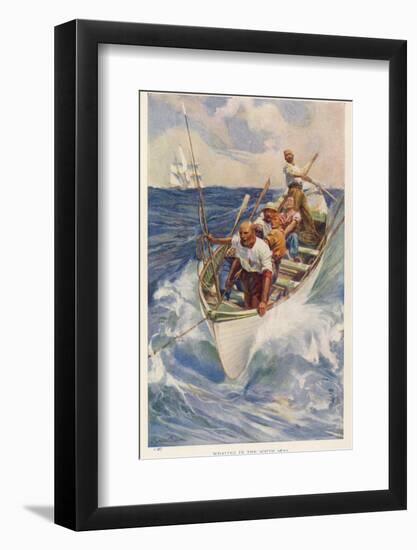 Whaling in the Pacific-Alec Ball-Framed Photographic Print