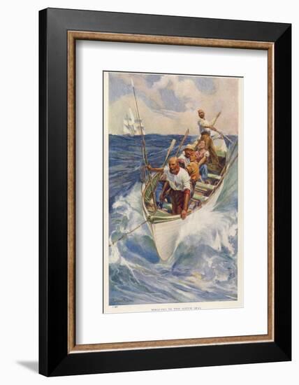 Whaling in the Pacific-Alec Ball-Framed Photographic Print