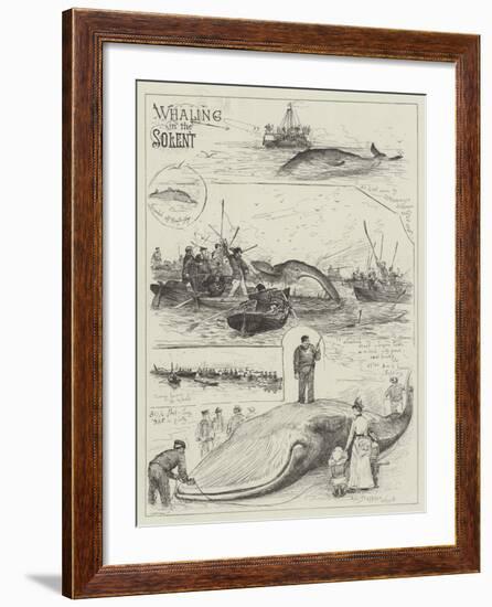 Whaling in the Solent-Henry Charles Seppings Wright-Framed Giclee Print