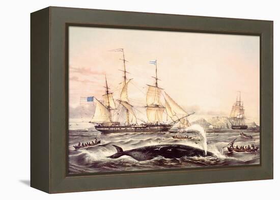 Whaling Off the Cape of Good Hope-Louis Lebreton-Framed Premier Image Canvas