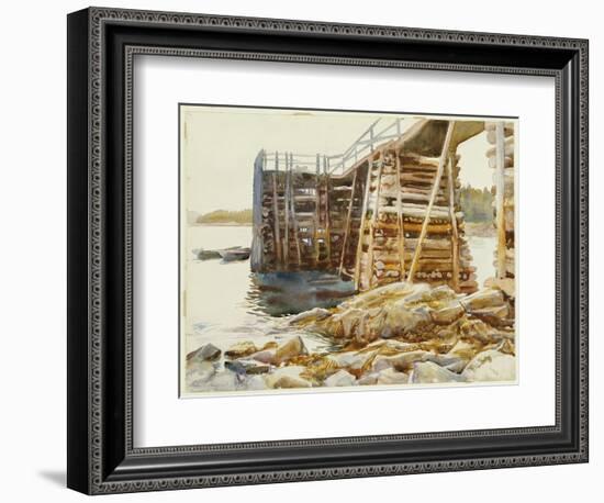 Wharf at Ironbound, 1922-John Singer Sargent-Framed Giclee Print