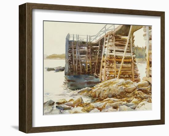 Wharf at Ironbound, 1922-John Singer Sargent-Framed Giclee Print