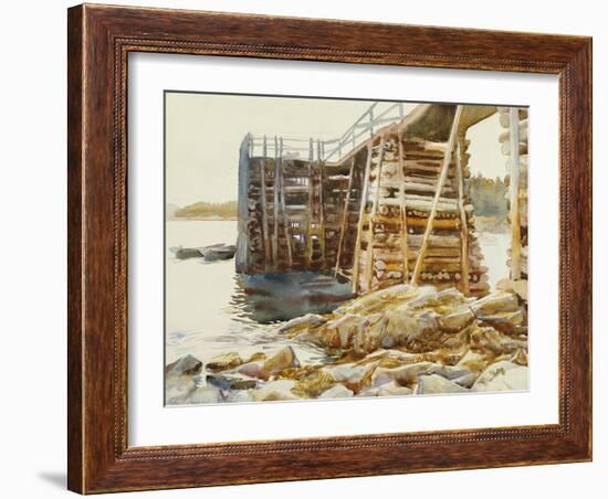 Wharf at Ironbound, 1922-John Singer Sargent-Framed Giclee Print