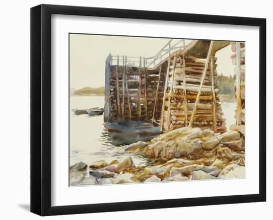 Wharf at Ironbound, 1922-John Singer Sargent-Framed Giclee Print