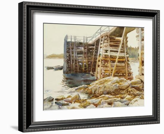 Wharf at Ironbound, 1922-John Singer Sargent-Framed Giclee Print