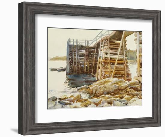 Wharf at Ironbound, 1922-John Singer Sargent-Framed Giclee Print