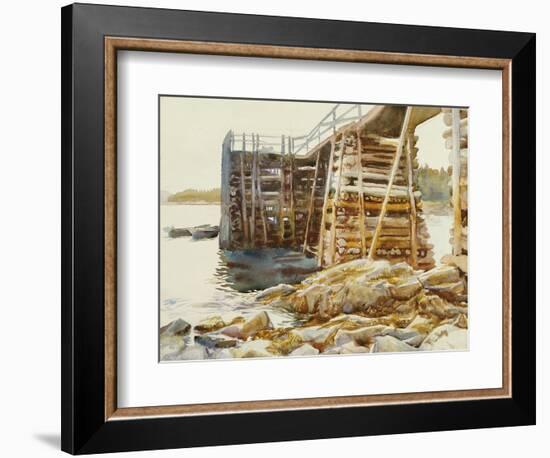 Wharf at Ironbound, 1922-John Singer Sargent-Framed Giclee Print