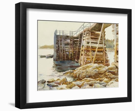 Wharf at Ironbound, 1922-John Singer Sargent-Framed Giclee Print