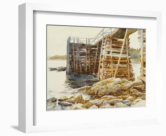 Wharf at Ironbound, 1922-John Singer Sargent-Framed Giclee Print