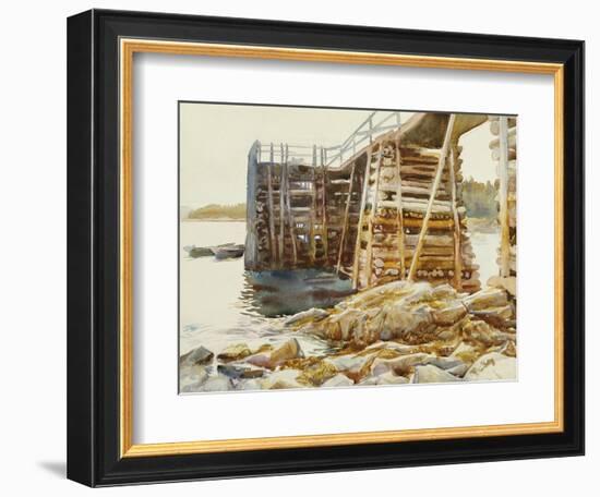 Wharf at Ironbound, 1922-John Singer Sargent-Framed Giclee Print