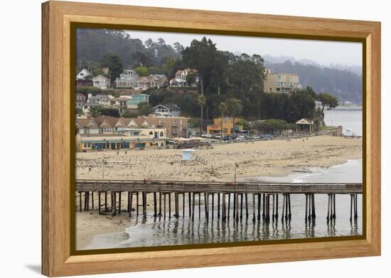 Wharf, Capitola, Santa Cruz County, California, United States of America, North America-Richard Cummins-Framed Premier Image Canvas