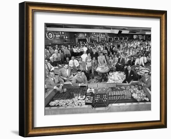 What a Big Casino Needs to Run for a Single Night is Shown by Desert Inn Employees-J. R. Eyerman-Framed Photographic Print
