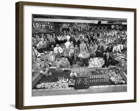 What a Big Casino Needs to Run for a Single Night is Shown by Desert Inn Employees-J^ R^ Eyerman-Framed Photographic Print