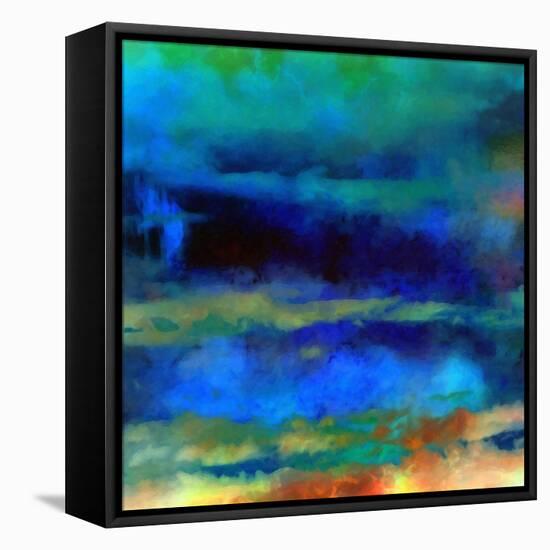 What a Color Art Series Abstract X-Ricki Mountain-Framed Stretched Canvas