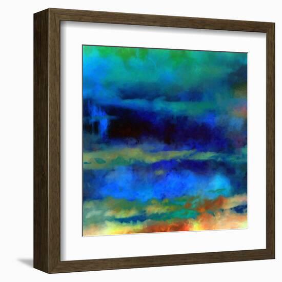 What a Color Art Series Abstract X-Ricki Mountain-Framed Art Print