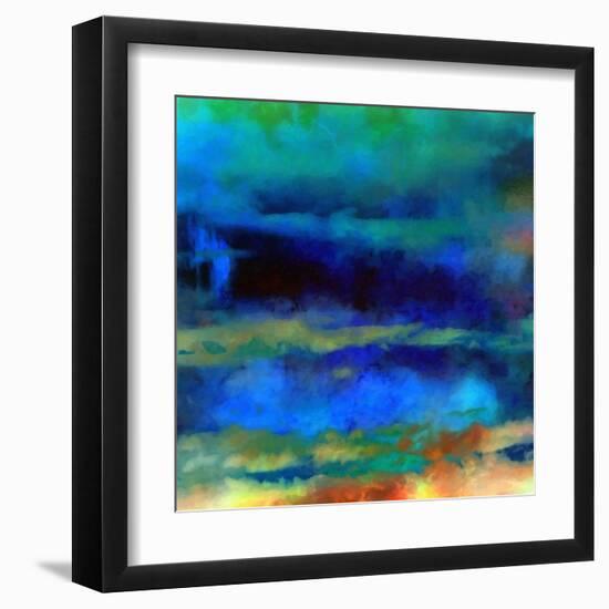 What a Color Art Series Abstract X-Ricki Mountain-Framed Art Print