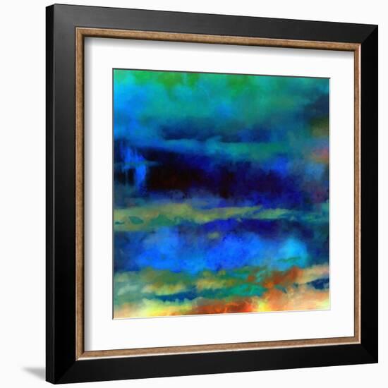 What a Color Art Series Abstract X-Ricki Mountain-Framed Art Print