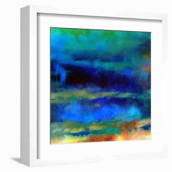 What a Color Art Series Abstract X-Ricki Mountain-Framed Art Print